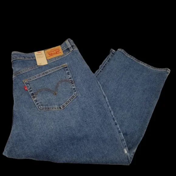 Levi's Premium Wedgie Straight Jeans Womens Denim Wash High Rise 22W - Picture 1 of 10